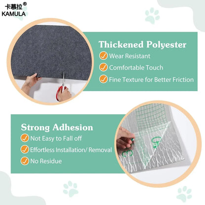 Cat Scratching Mat Self-Adhesive Trimmable Carpet Cat Scratching Post Carpet for Anti-scratching Sofa Furniture Protection