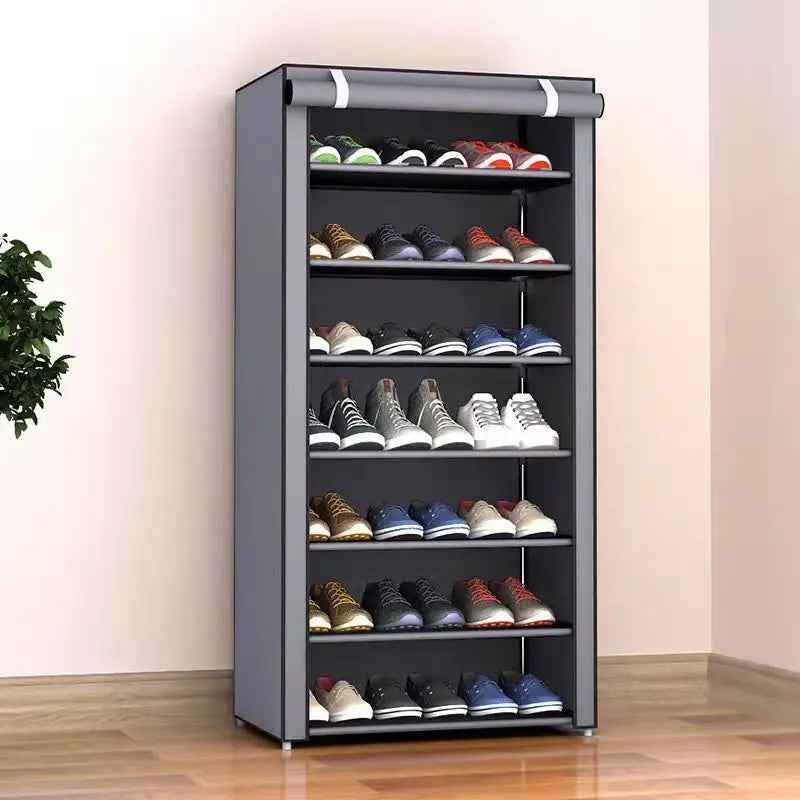 Shoe Rack Organizer Dustproof Shoe Cabinet Multilayer Minimalist Nonwoven Home Furniture Space-saving Cabinets Shoe Shelf