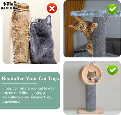 Cat Scratching Mat Self-Adhesive Trimmable Carpet Cat Scratching Post Carpet for Anti-scratching Sofa Furniture Protection