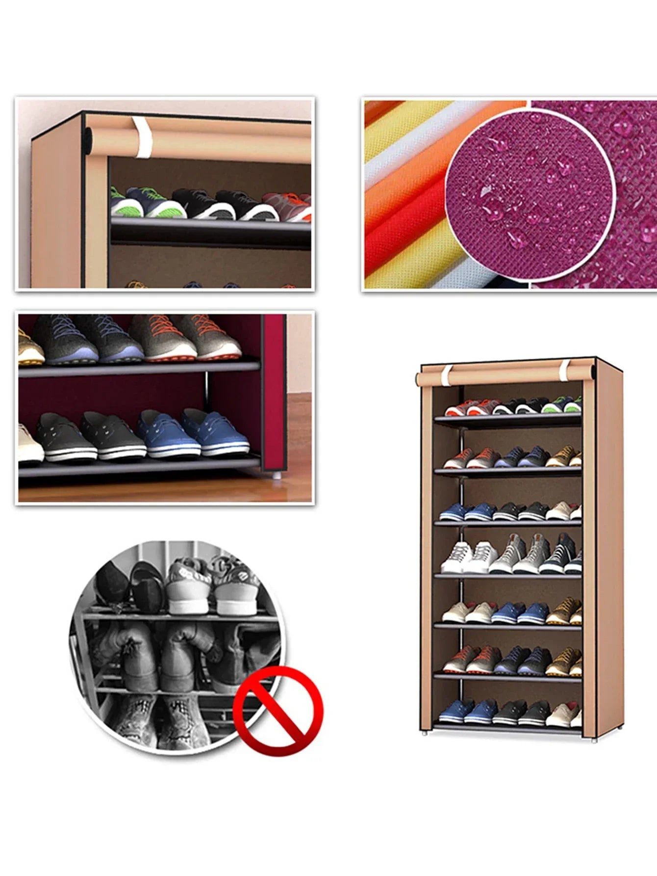 Shoe Rack Organizer Dustproof Shoe Cabinet Multilayer Minimalist Nonwoven Home Furniture Space-saving Cabinets Shoe Shelf