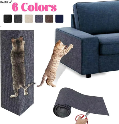 Cat Scratching Mat Self-Adhesive Trimmable Carpet Cat Scratching Post Carpet for Anti-scratching Sofa Furniture Protection